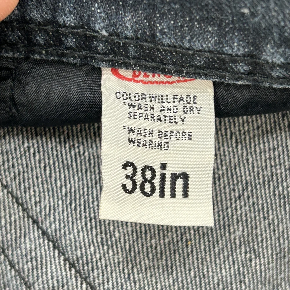Overhauled Jeans Mens 38x25 Valencia Non Fat Relax Fit Gray Denim Y2K 2000s